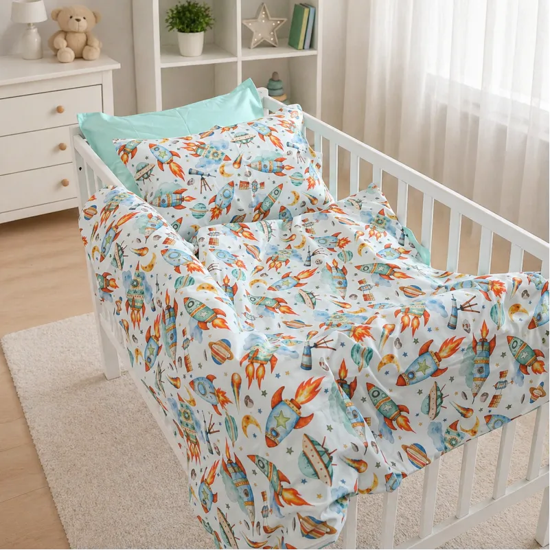 Комплект постельного белья Сатин BABY 22-1472 Rocket Dreams - 5