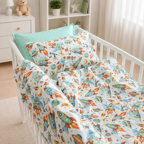 Комплект постельного белья Сатин BABY 22-1472 Rocket Dreams