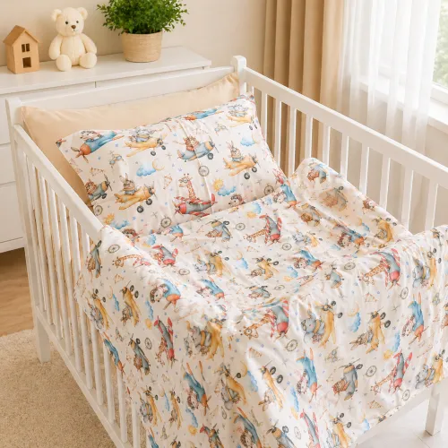 Комплект постельного белья Сатин JUNIOR 22-1473 Flying Friends