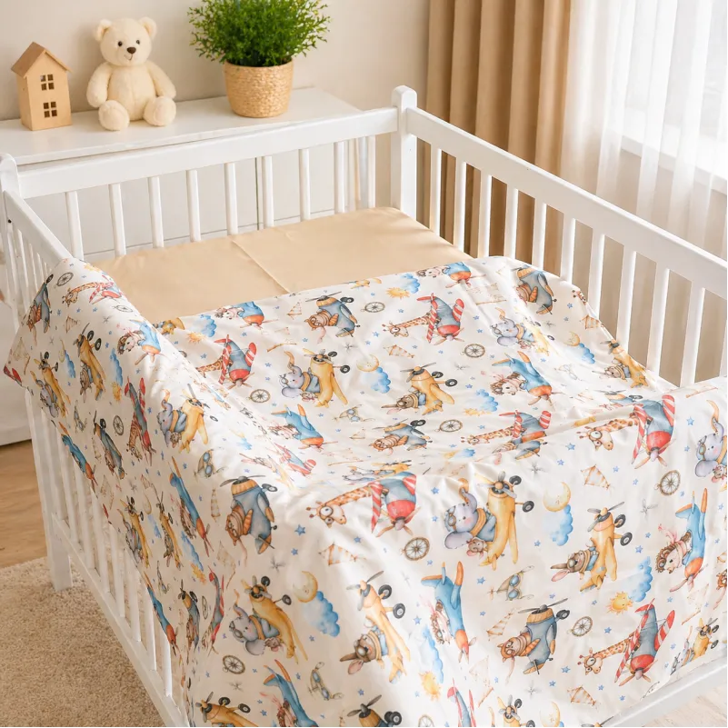 Комплект постільної білизни Сатин BABY 22-1473 Flying Friends - 7