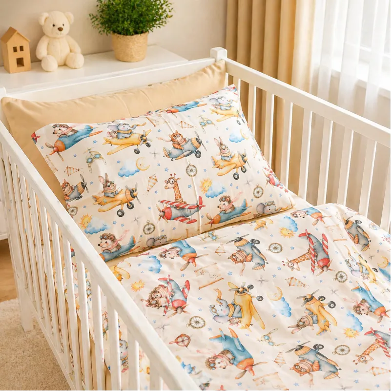 Комплект постільної білизни Сатин LITTLE KIDS 22-1473 Flying Friends - 6