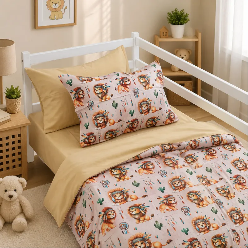 Комплект постельного белья Сатин JUNIOR 22-1474 Boho Little Lion