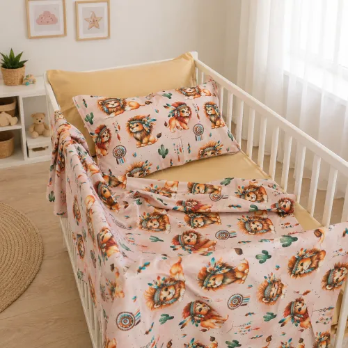 Комплект постельного белья Сатин BABY 22-1474 Boho Little Lion