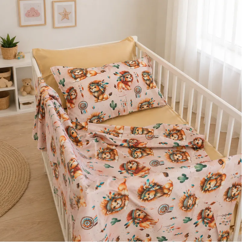 Комплект постельного белья Сатин BABY 22-1474 Boho Little Lion
