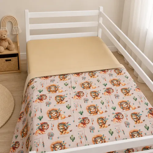 Простынь Сатин 22-1474 Boho Little Lion - 4