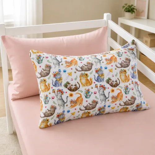 Комплект постільної білизни Сатин JUNIOR 22-1475 Kitty Blossom - 5