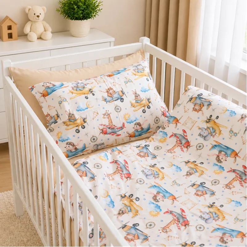 Комплект постільної білизни Сатин LITTLE KIDS 22-1473 Flying Friends