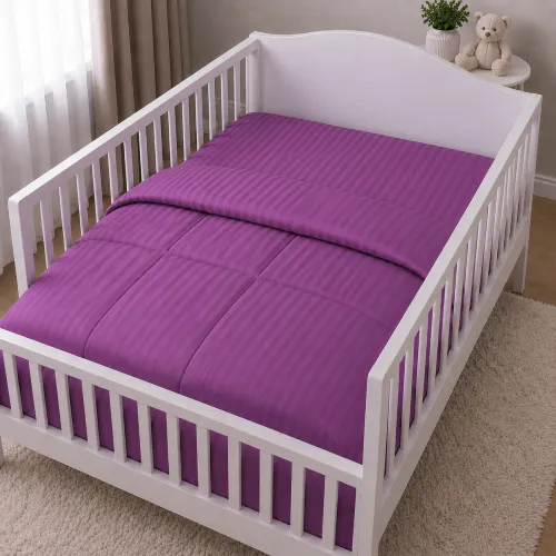 Комплект постельного белья Сатин BABY Satin Stripe 30-0009 Purple - 5