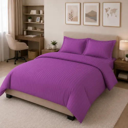 Комплект постельного белья Сатин TEENAGER Satin Stripe 30-0009 Purple - 1