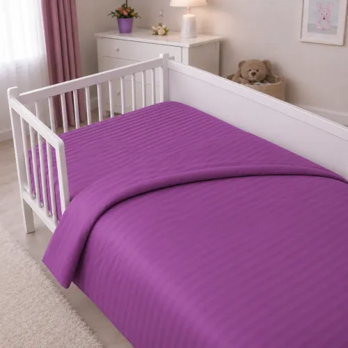Комплект постельного белья Сатин LITTLE KIDS Satin Stripe 30-0009 Purple - 5