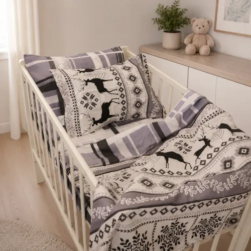 Комплект постільної білизни Бязь LITTLE KIDS 17-0654 Reindeer - 1