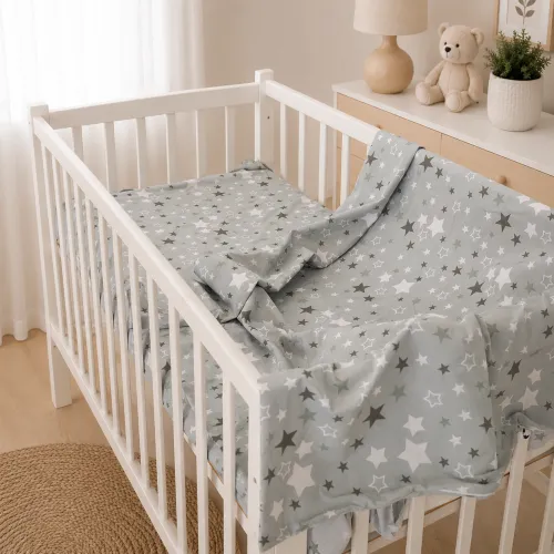 Комплект постельного белья Бязь LITTLE KIDS 17-0660 Gray sky - 5