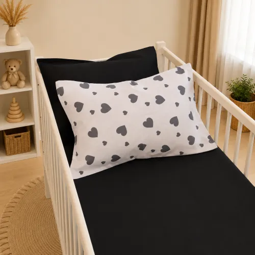 Комплект постельного белья Бязь BABY 17-0669 Black and White Love - 5