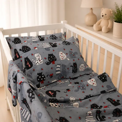 Комплект постельного белья Ranforce Elite BABY 17-0671 With Love, Cats - 5