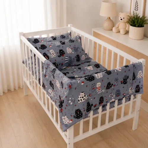 Комплект постельного белья Ranforce Elite BABY 17-0671 With Love, Cats - 1