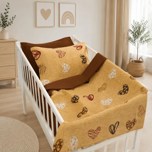 Комплект постельного белья Ranforce Elite LITTLE KIDS 17-0705 Toffee Hearts - 1
