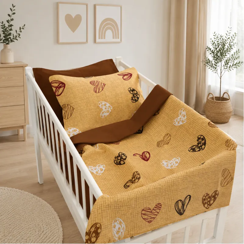 Комплект постільної білизни Бязь LITTLE KIDS 17-0705 Toffee Hearts