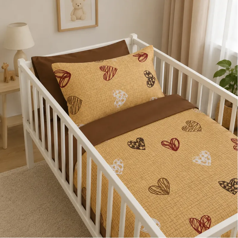 Комплект постільної білизни Бязь LITTLE KIDS 17-0705 Toffee Hearts Фото - 7