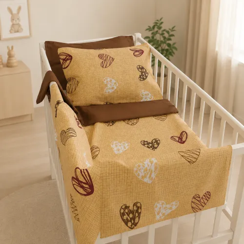 Комплект постільної білизни Ranforce Elite BABY 17-0705 Toffee Hearts - 1
