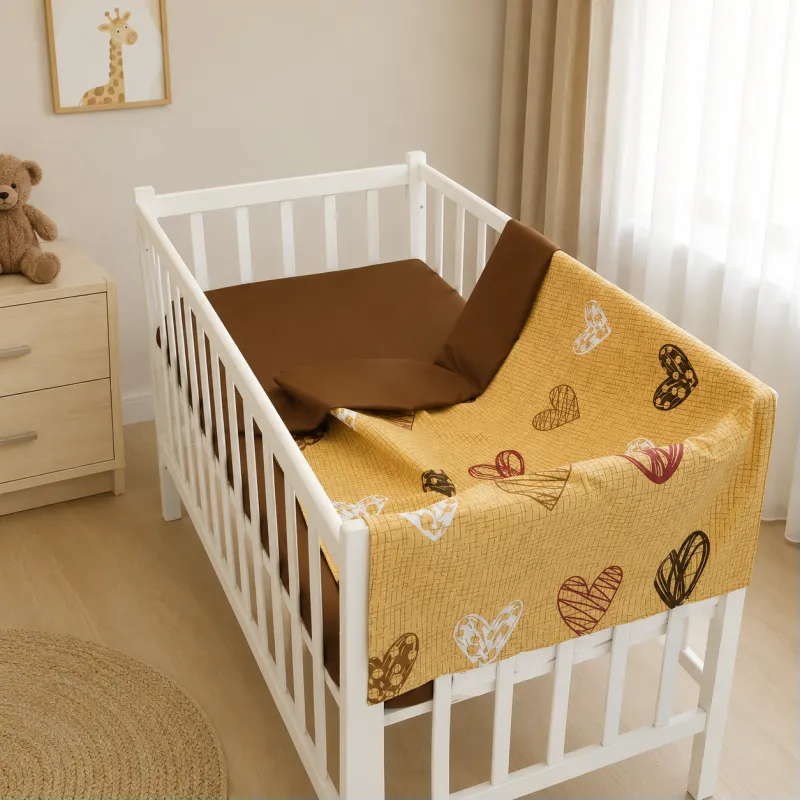 Комплект постільної білизни Бязь LITTLE KIDS 17-0705 Toffee Hearts Фото - 6