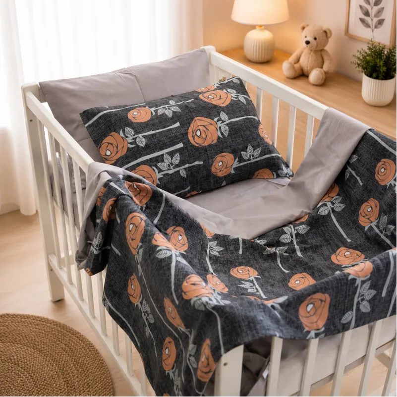 Комплект постельного белья Ranforce Elite BABY 17-0706 Silver Petals