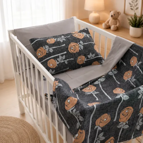 Комплект постельного белья Ranforce Elite LITTLE KIDS 17-0706 Silver Petals - 1