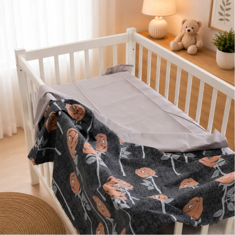 Комплект постельного белья Ranforce Elite BABY 17-0706 Silver Petals Фото - 10