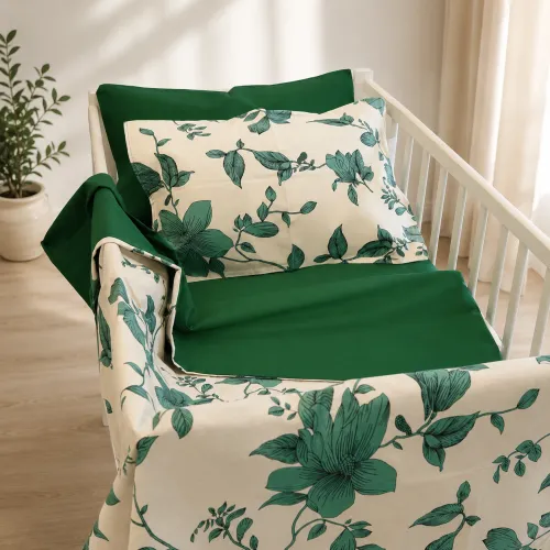 Комплект постельного белья Ranforce Elite BABY 17-0719 Foliage on White - 1