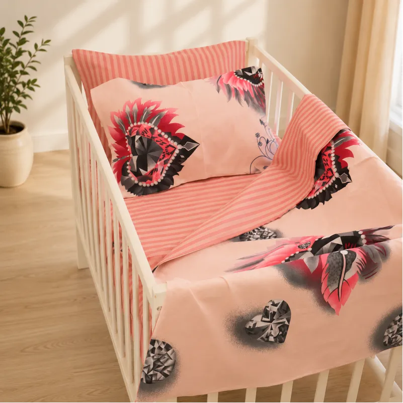 Комплект постельного белья Ranforce Elite LITTLE KIDS 17-0724 Diamond Hearts