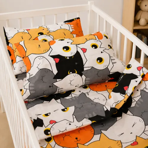 Комплект постельного белья Бязь LITTLE KIDS 17-0769 Funny Cat - 5