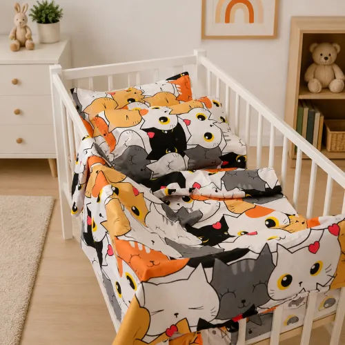Комплект постельного белья Бязь BABY 17-0769 Funny Cat - 1