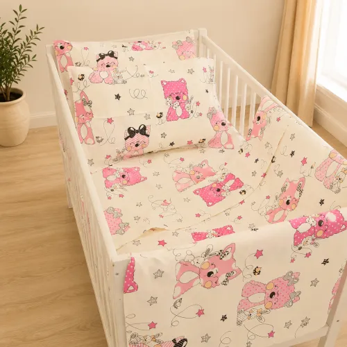 Комплект постельного белья Ranforce Elite LITTLE KIDS 17-0776 Magic cats pink - 1