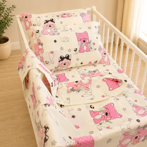 Комплект постельного белья Ranforce Elite BABY 17-0776 Magic cats pink - 1