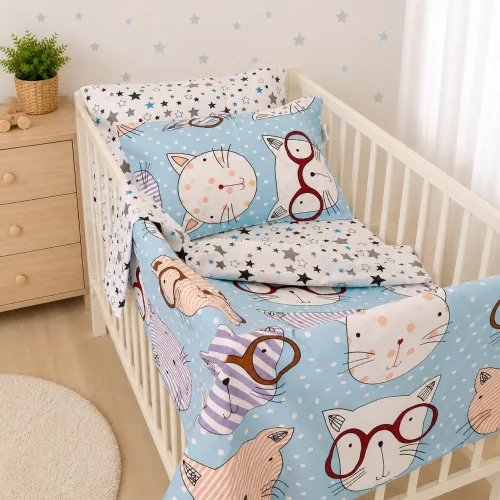 Комплект постельного белья Ranforce Elite BABY 17-0785 Funny cats - 1