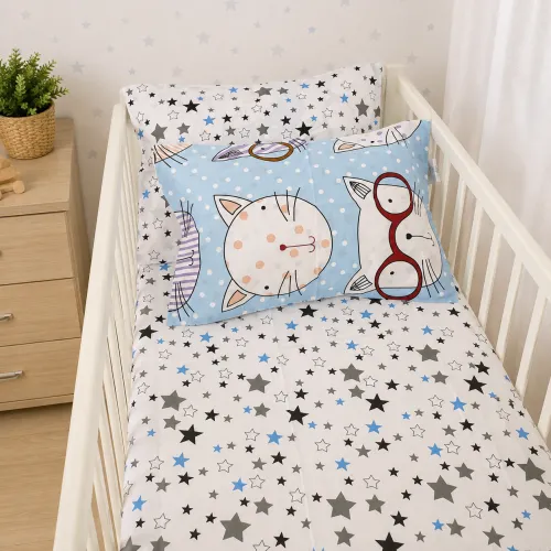 Комплект постельного белья Бязь LITTLE KIDS 17-0785 Funny cats - 5