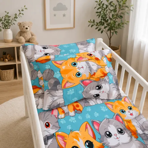 Комплект постільної білизни Бязь BABY 17-0969 Dapper Cats - 5