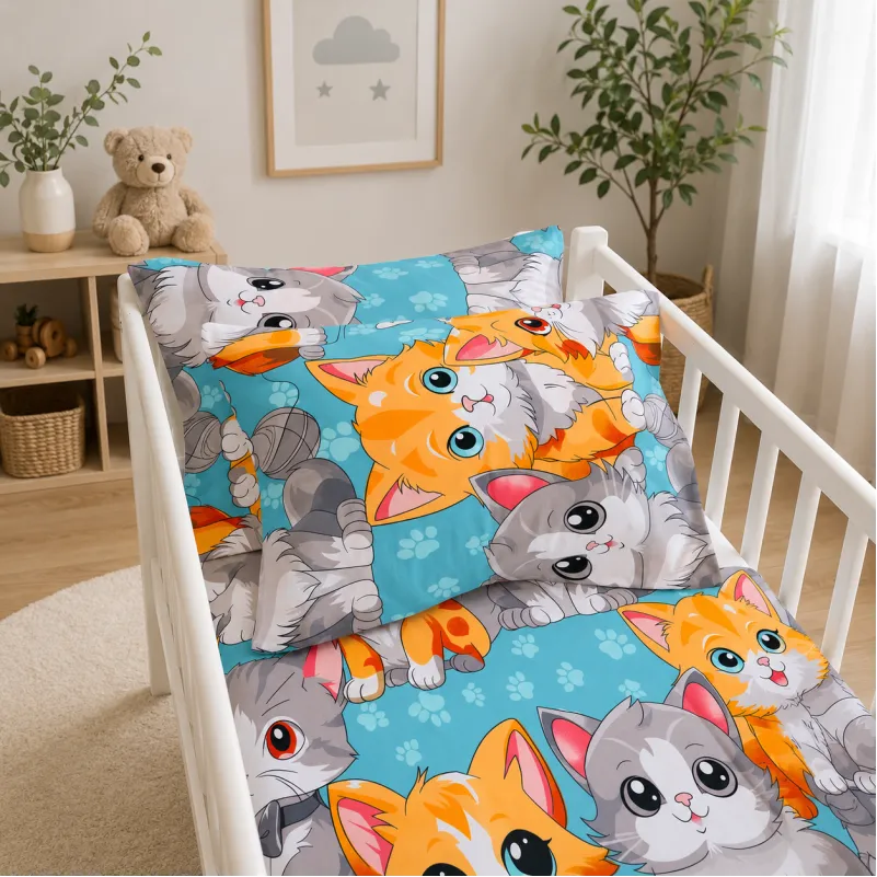 Комплект постільної білизни Бязь BABY 17-0969 Dapper Cats - 4