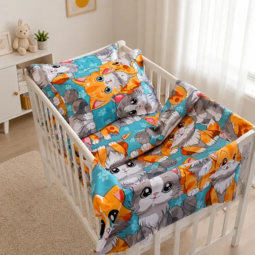 Комплект постільної білизни Бязь LITTLE KIDS 17-0969 Dapper Cats - 1
