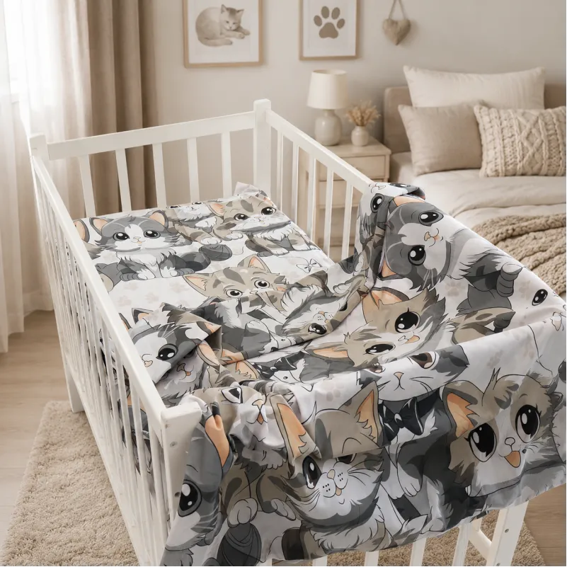 Комплект постільної білизни Бязь BABY 17-0970 Cuddle Cats Фото - 6