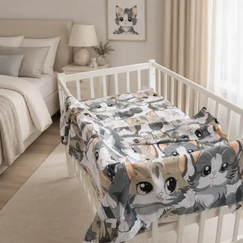 Комплект постельного белья Ranforce Elite BABY 17-0970 Cuddle Cats - 5