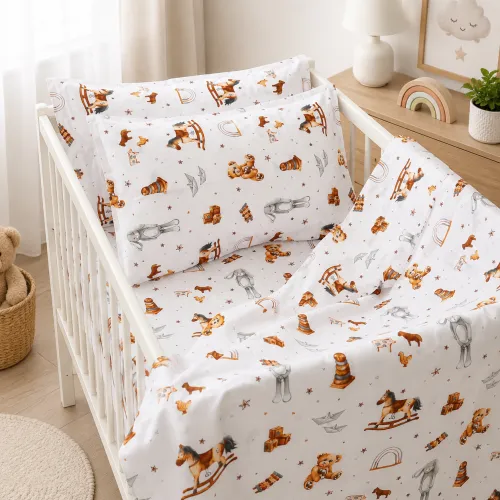 Комплект постільної білизни Бязь LITTLE KIDS 17-0972 Little Stories - 1