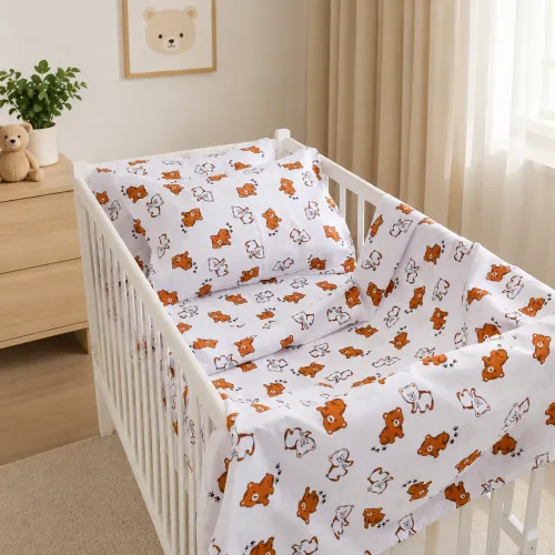 Комплект постільної білизни Бязь LITTLE KIDS 17-0973 Sweet Teddy - 1