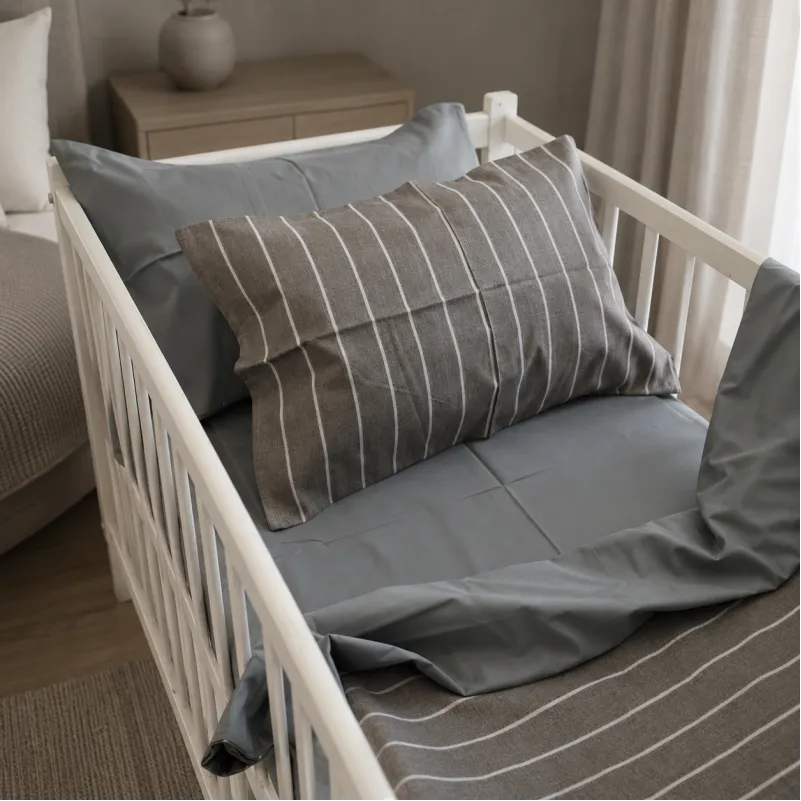 Комплект постільної білизни Сатин LITTLE KIDS 22-1423 Thin stripe Фото - 6