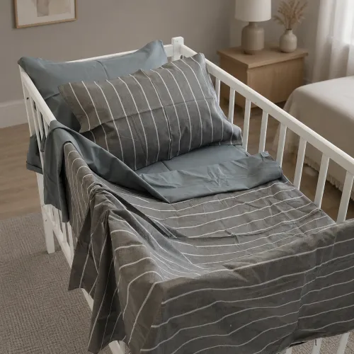 Комплект постельного белья Сатин BABY 22-1423 Thin stripe - 1