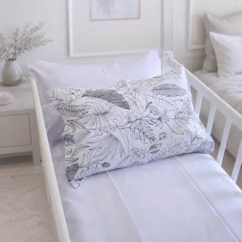 Комплект постельного белья Сатин LITTLE KIDS 22-1427 Leafsong white - 5