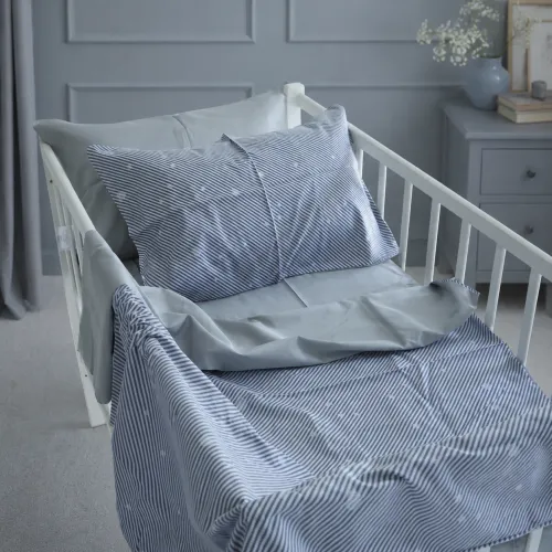 Комплект постельного белья Сатин BABY 22-1437 Minimal Gray Hearts - 1