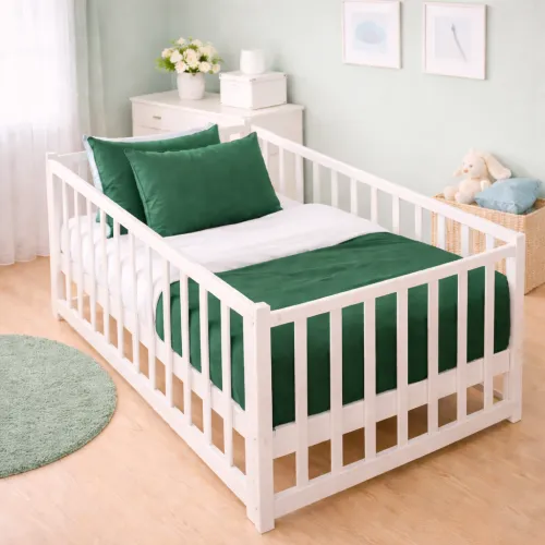 Комплект постельного белья Ranforce Elite BABY Green Diego (11-2107+18-0130) - 1