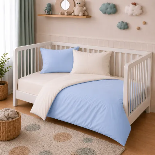 Комплект постельного белья Поплин BABY Poplin Line 002 + 067 Maricel - 1
