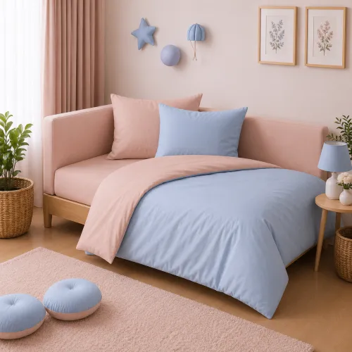 Комплект постельного белья JUNIOR Poplin Line 015 + 067 Kimberly - 1