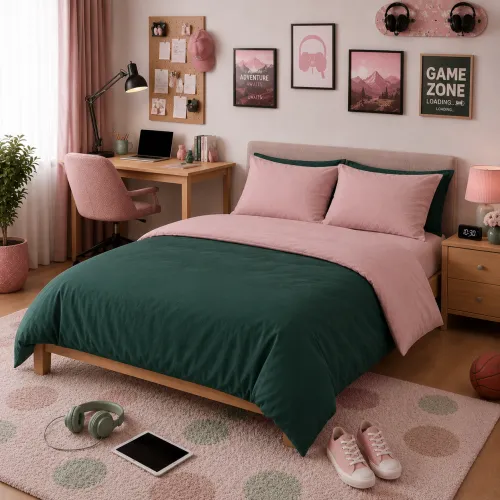 Комплект постельного белья TEENAGER Poplin Line 015 + 091 Hanna - 1